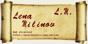 Lena Milinov vizit kartica